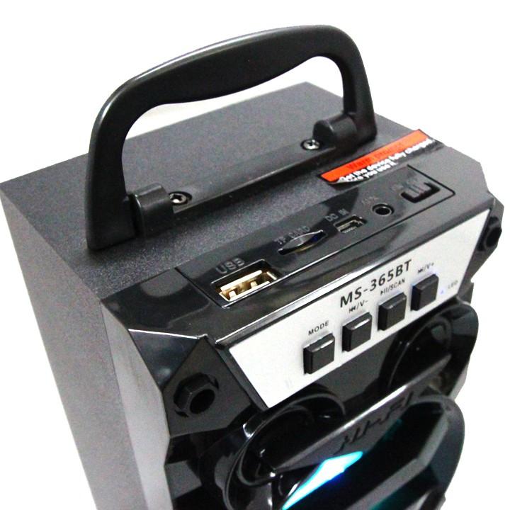 LOA GỖ BLUETOOTH XÁCH TAY CÓ ĐÈN LED MSAT