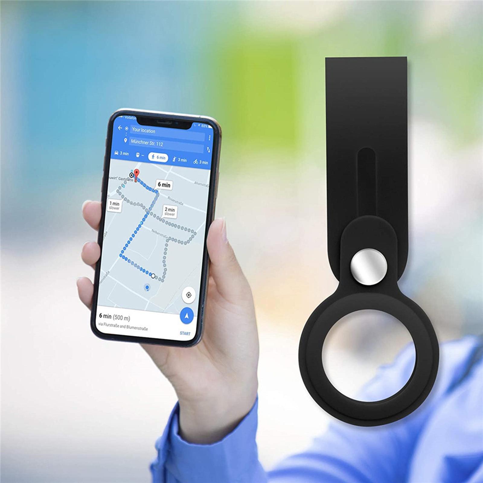 Soft Silicone Case Compatible with AirTags, Silicone Protective Cover for AirTag Keychain Holder Tracker Finder