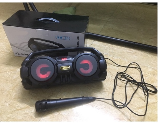 Loa Buetooth KM-S1 Super Bass KÈM Mic karaoke trị giá 150k