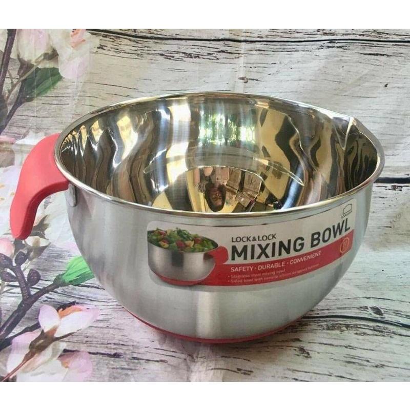Tô Trộn Inox Cap Cấp Đáy Bọc Silicon Có Tay Cầm 24cm MIX1242