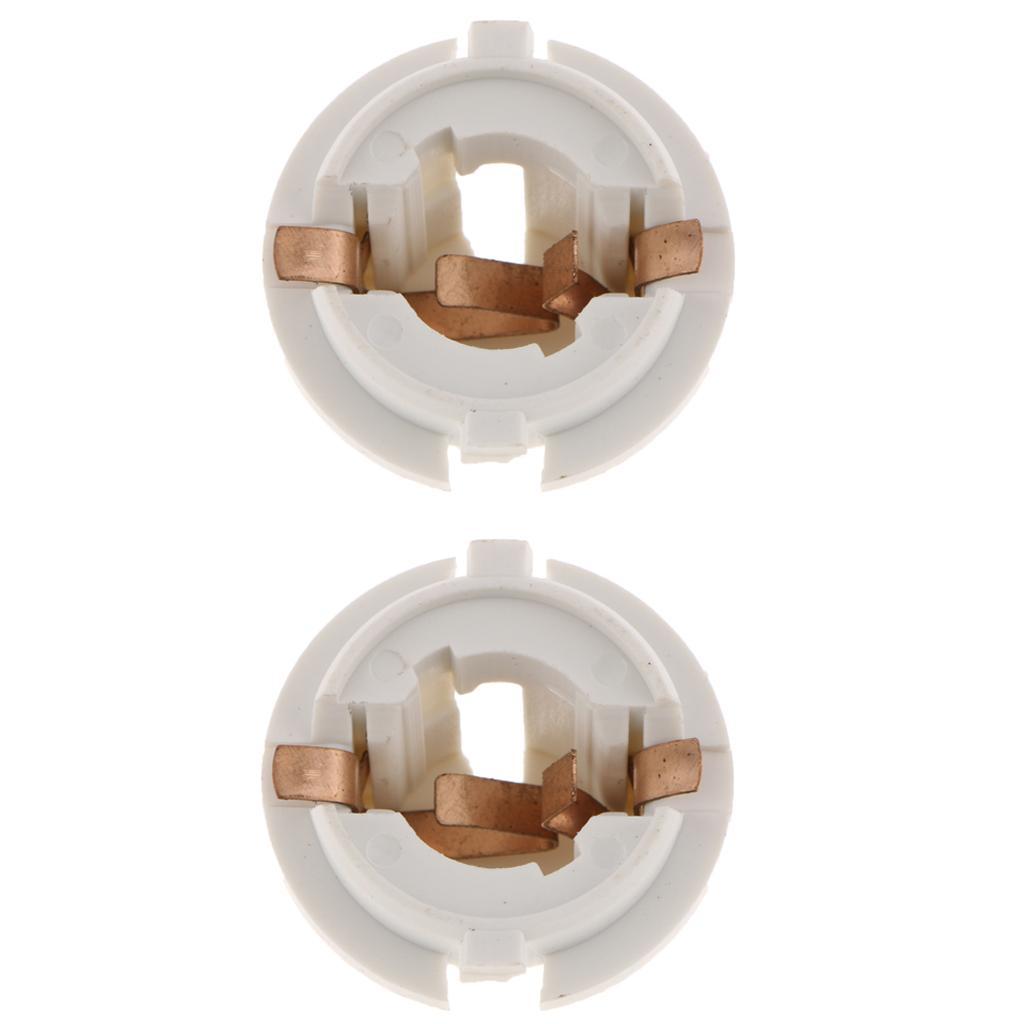 2pcs Auto Car Rear Tail Light Lamp Bulb Socket Holder for 7 Series White