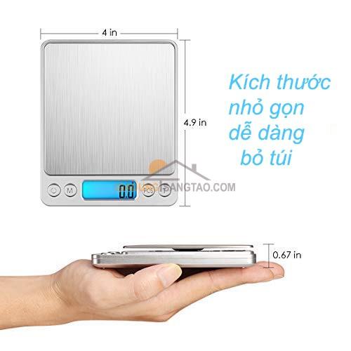 Cân Điện Tử Mini Có Thể Sạc Được Loại 3KG/0.1G, Loại 1KG/0.1G ,Loại 500G/0.01G (cân tiểu li)