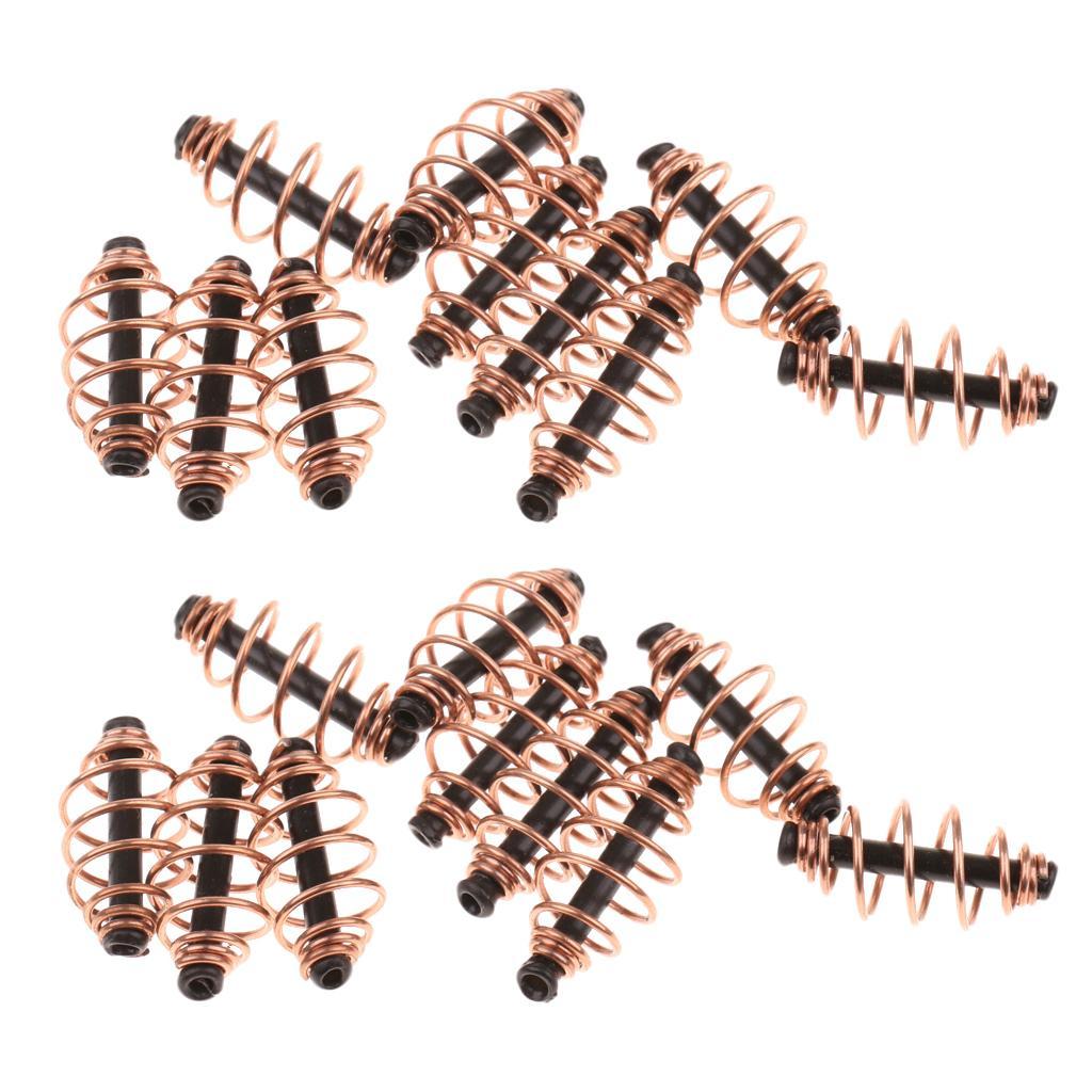 20pcs Carp Spring Inline Fishing Feeder Coarse Bait Fishing Tackle Cage