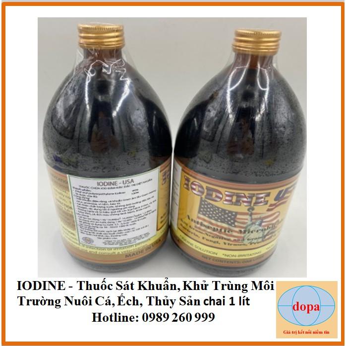 Iodine USA DOPA cho cá, thủy sản chai 1 lít DOPA.COM.VN