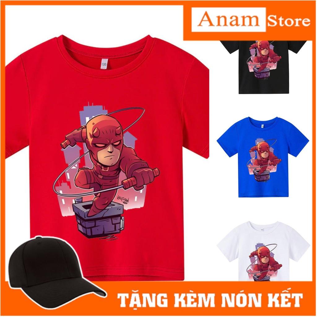 Áo thun cho bé, Áo thun trẻ em QUỶ ĐỎ CHIBI, 4 màu, có size người lớn, Anam Store