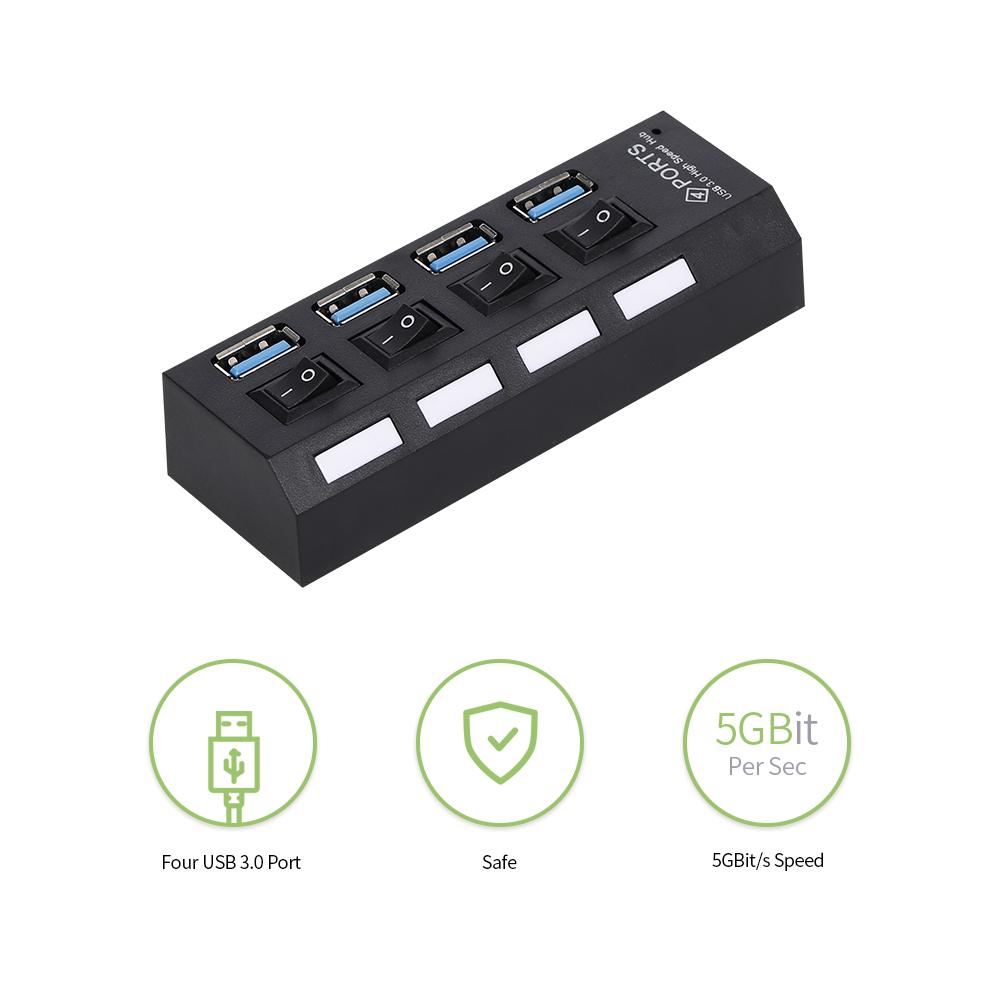 Bộ chia USB 1 ra 4 cổng 3.0 - Hub USB 4 Port 3.0