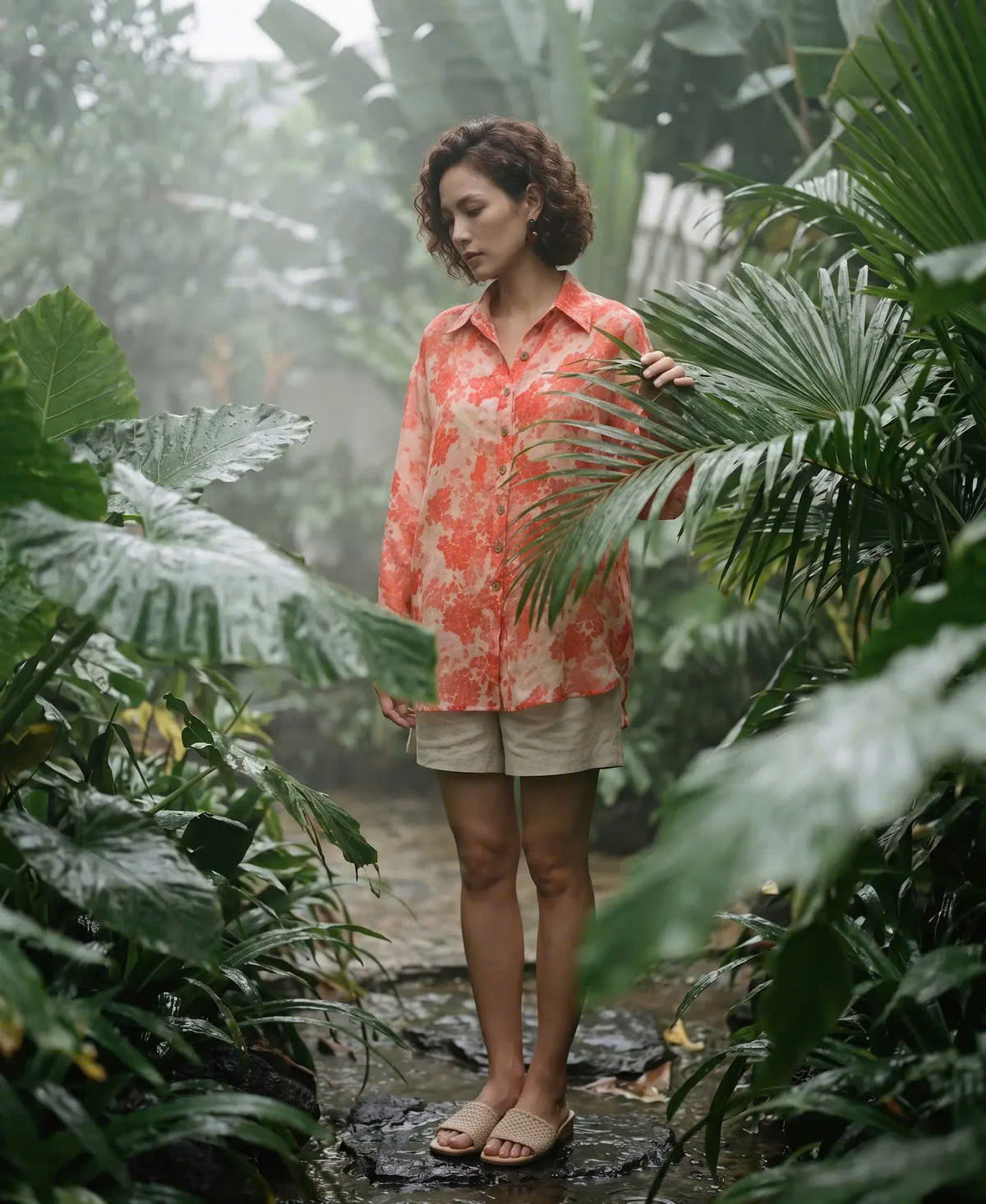 Áo Sơ Mi Dáng Rộng Oversize Gai Xanh Ramie Thanh Minh Top175 Thời trang Hity