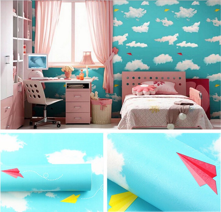 Cuộn 5m giấy dán tường decal pvc có keo khổ 0.45m NXX018 - Hoạt Hình 01