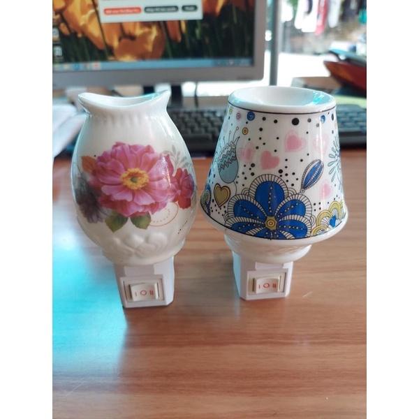 Đèn ngủ sứ kèm đèn xông tinh dầu