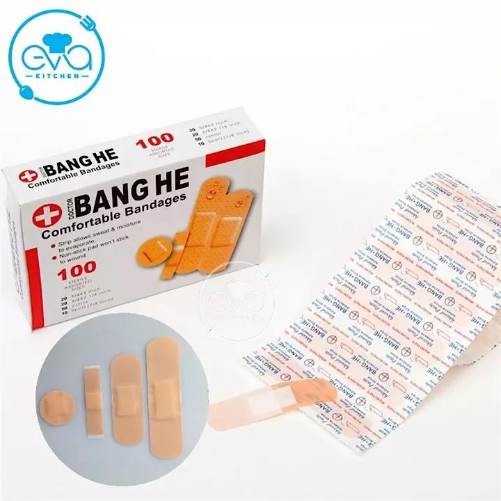 100 Miếng Dán Vết Thương Chữ Thập(Đỏ)