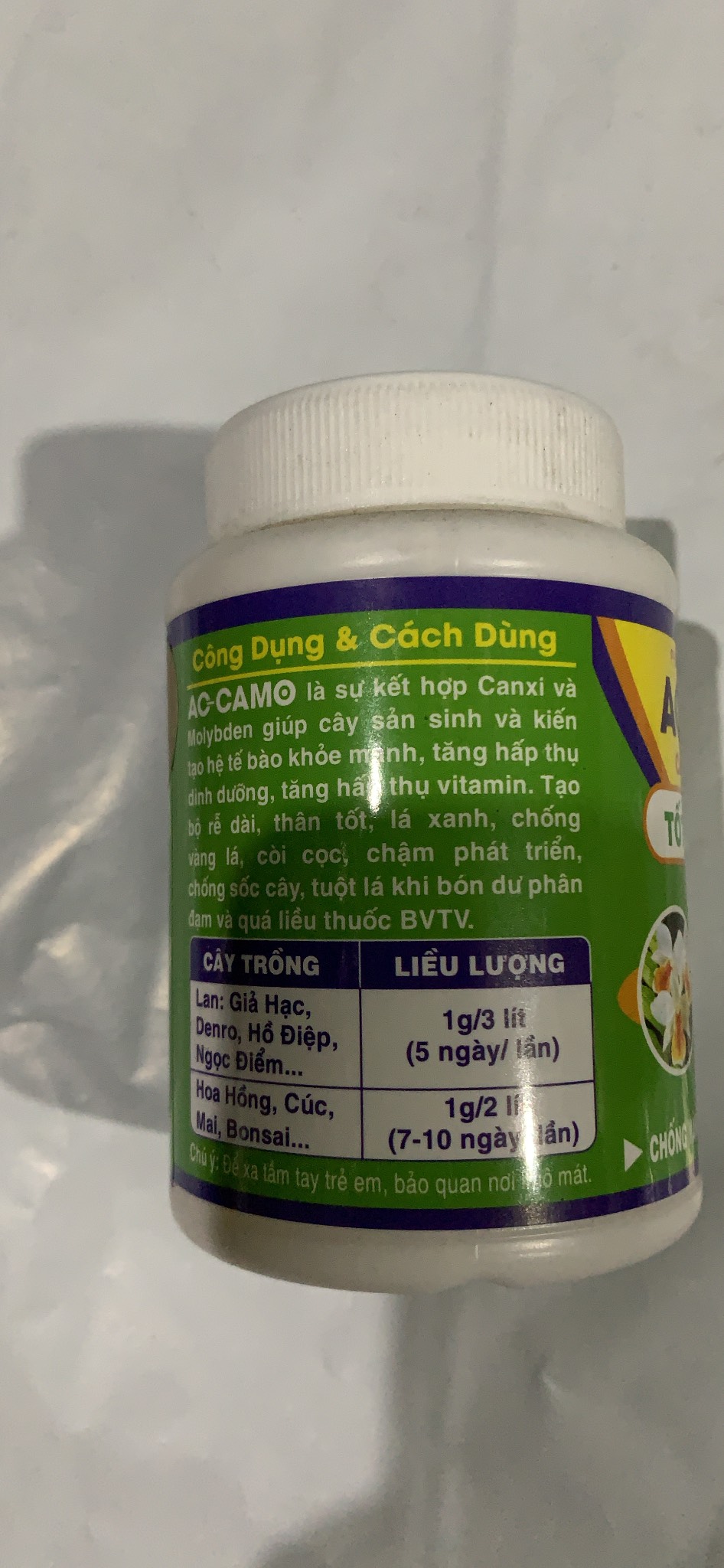 Phân bón lá trung lượng AC-CAMO (CANXI + MOLYPDEN) lọ 100g