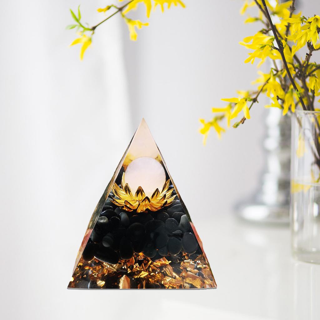 Crystal Pyramid Spiritual Natural Energy Amethyst Decor