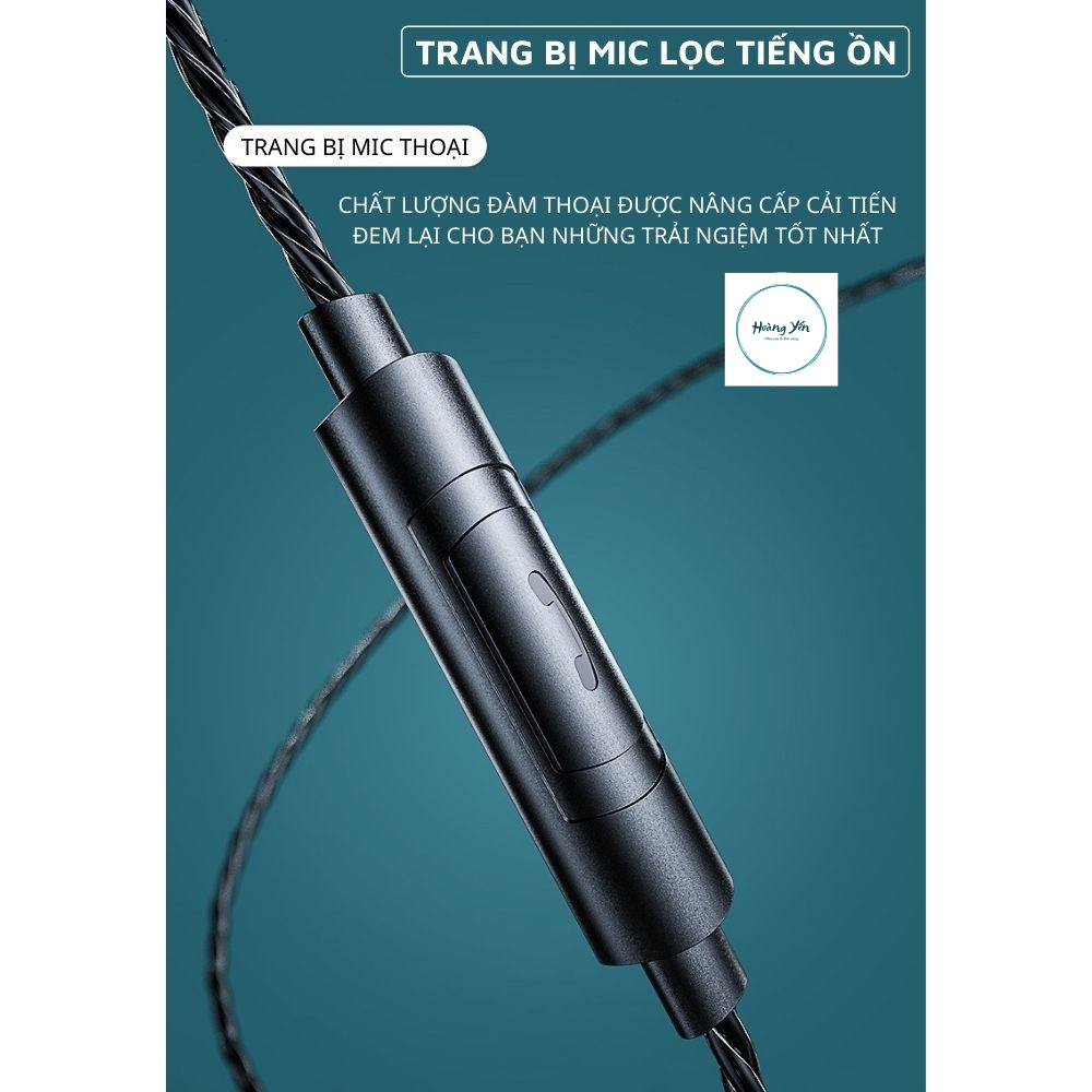 Tai Nghe Gaming Nhét Tai Chống Ồn Cực Tốt X2 Pro Âm Bass Siêu Khủng, Có Mic, jack Cắm 3.5mm Dành Cho Điện Thoại, PC