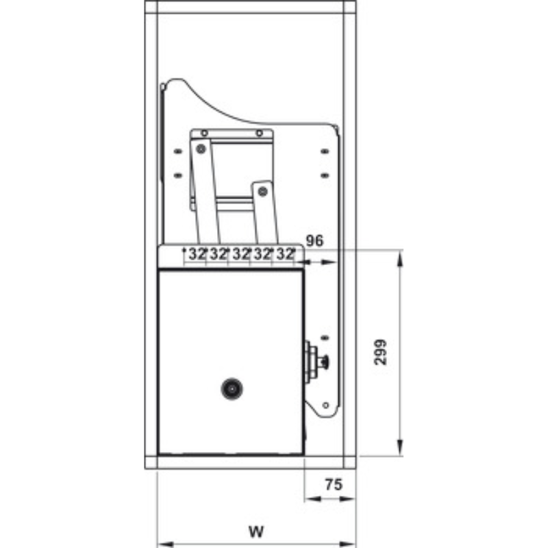 Rổ chén đĩa nâng hạ Hafele 504.76.007 - Hàng Chính Hãng