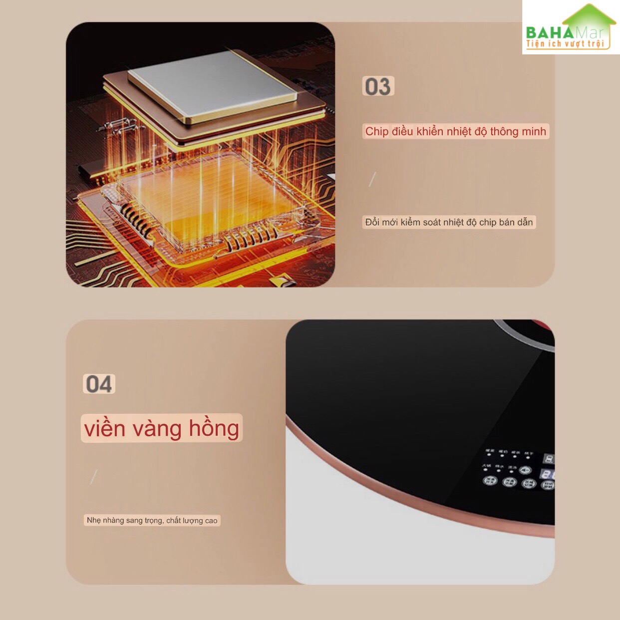 MÂM 68CM GIỮ ẤM MÓN ĂN SUỐT BỮA VÀ TÍCH HỢP KÈM BẾP NẤU LẨU Ở GIỮA CÓ THỂ XOAY TRÒN "BAHAMAR" Có thể làm chủ nhiệt độ theo ý bởi hệ thống điều khiển cảm ứng