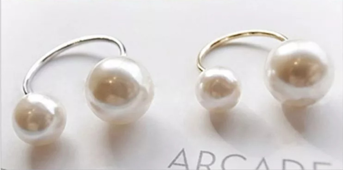 Nhẫn mở hình ngọc trai nhựa