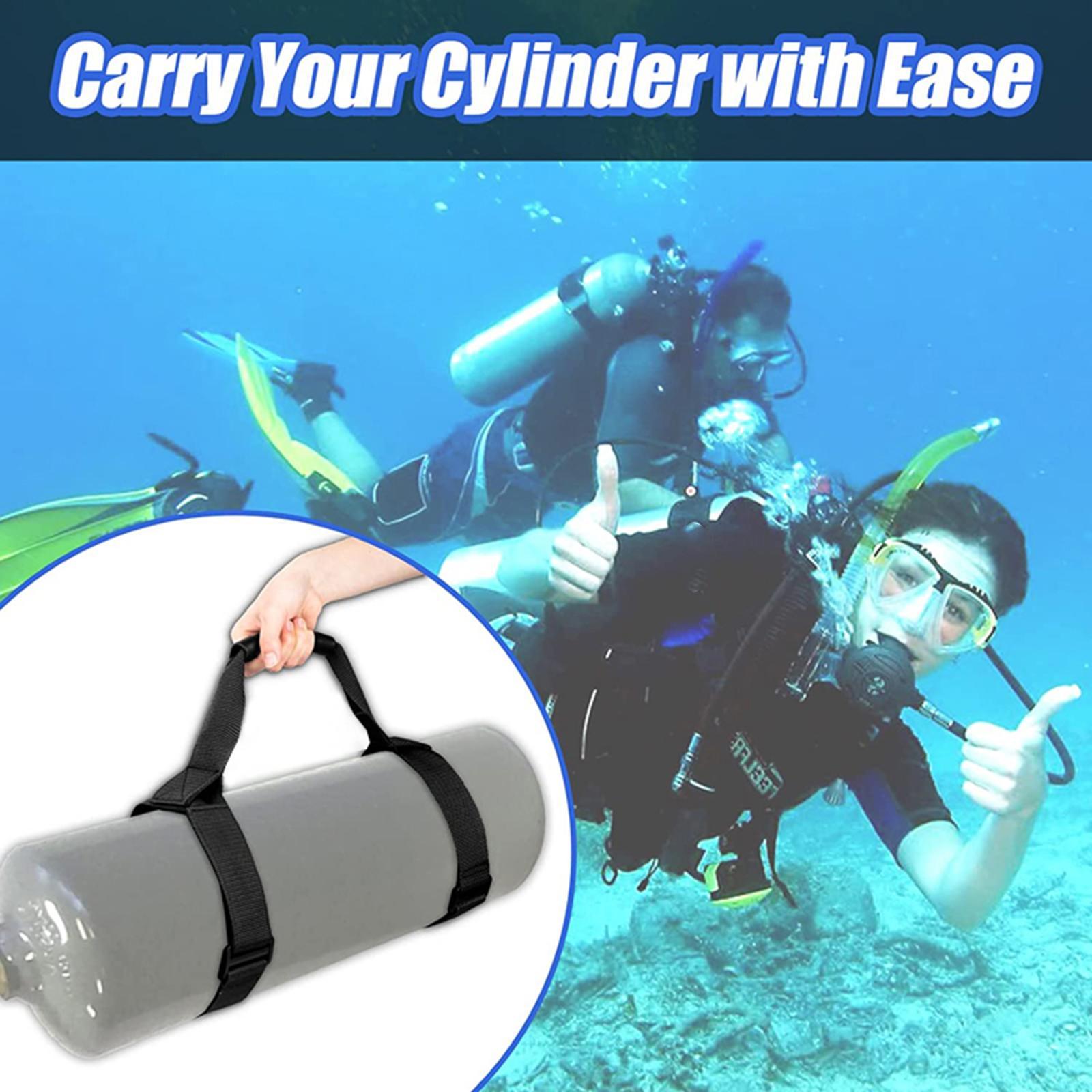 Tank Cylinder Carrier Black Standard Scuba Diving Cylinder Carry Strap