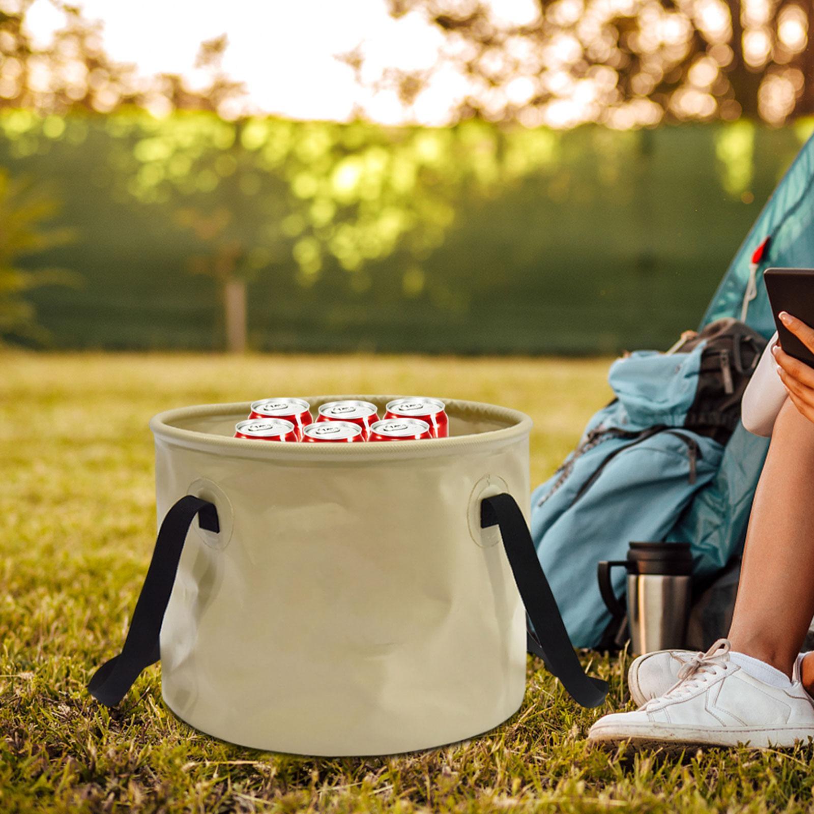 Collapsible Bucket with Handle Wash Basin for Camping Backpacking Travelling