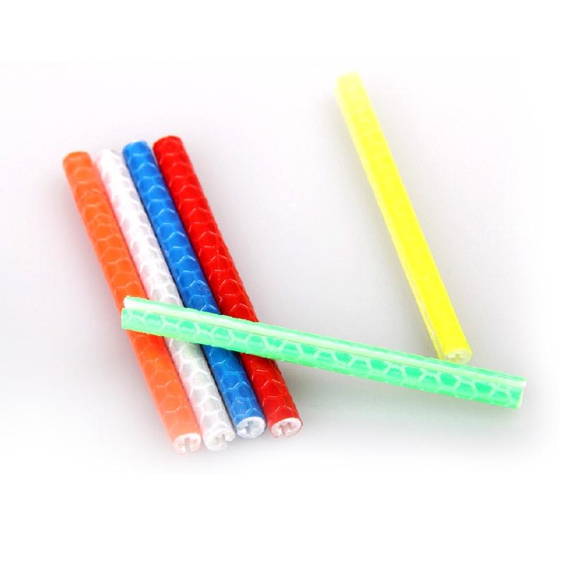 12 Pcs Bicycle Light Rim Clip Light Tube Safety Warning Light Strip Safety Cycling Reflective Reflector Bike Accessories