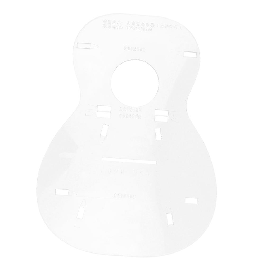 23inch Transparent Ukulele Uke Acrylic Body Template for Guitar DIY