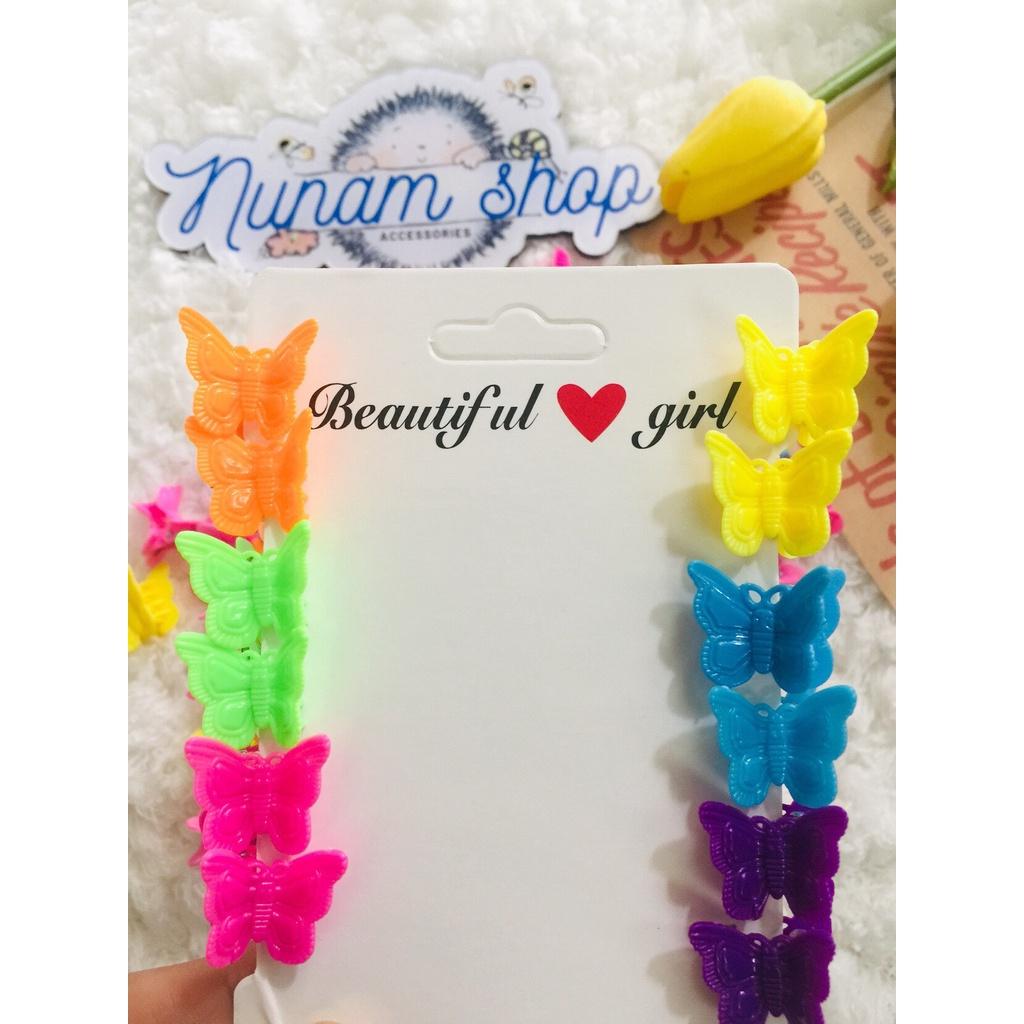 Set 50 kẹp tóc càng cua mini hình bướm nhiều màu phong cách hàn quốc - Nunam shop
