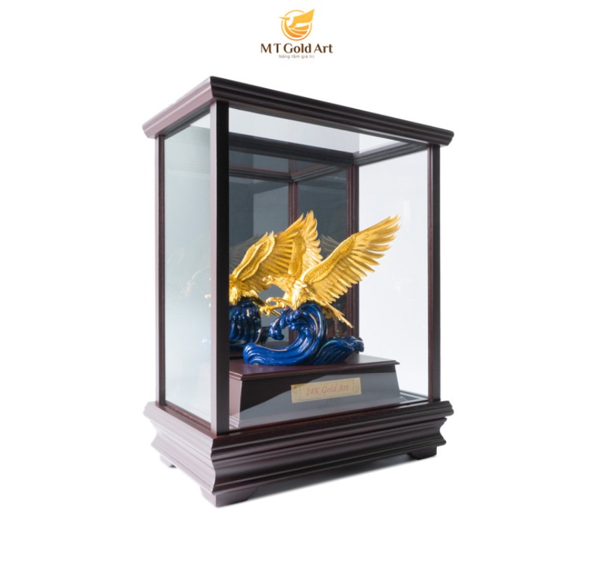 Tượng chim đại bàng dát vàng Mẫu 3 (17x29x34cm) MT Gold Art- Hàng chính hãng, trang trí nhà cửa, phòng làm việc, quà tặng sếp, đối tác, khách hàng, tân gia, khai trương