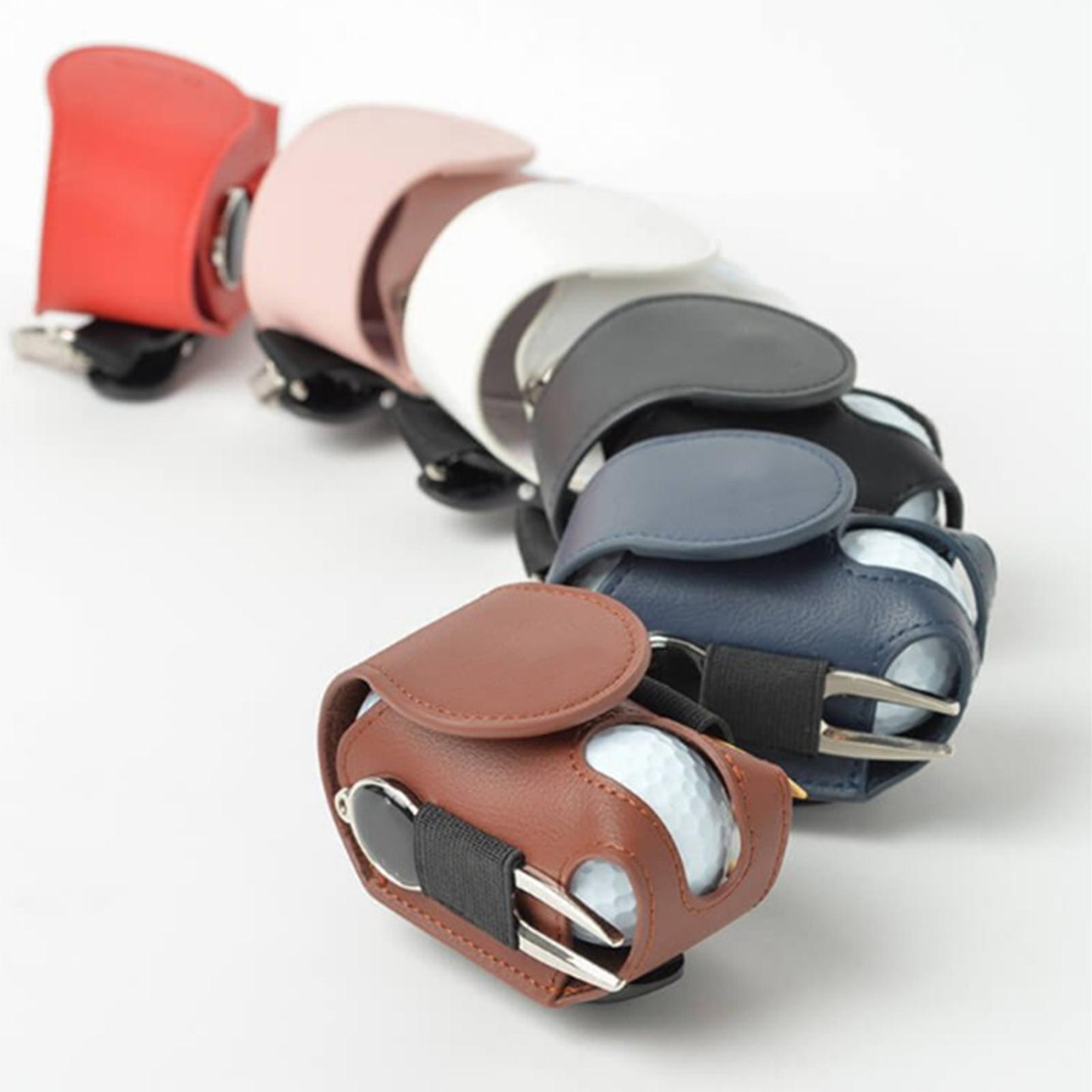 Utility Club Ball Pouch Belt Waist Bag Pouch Container Case Portable Organizer PU Tee Holder for Outdoor Sport Golf Club Golf Training