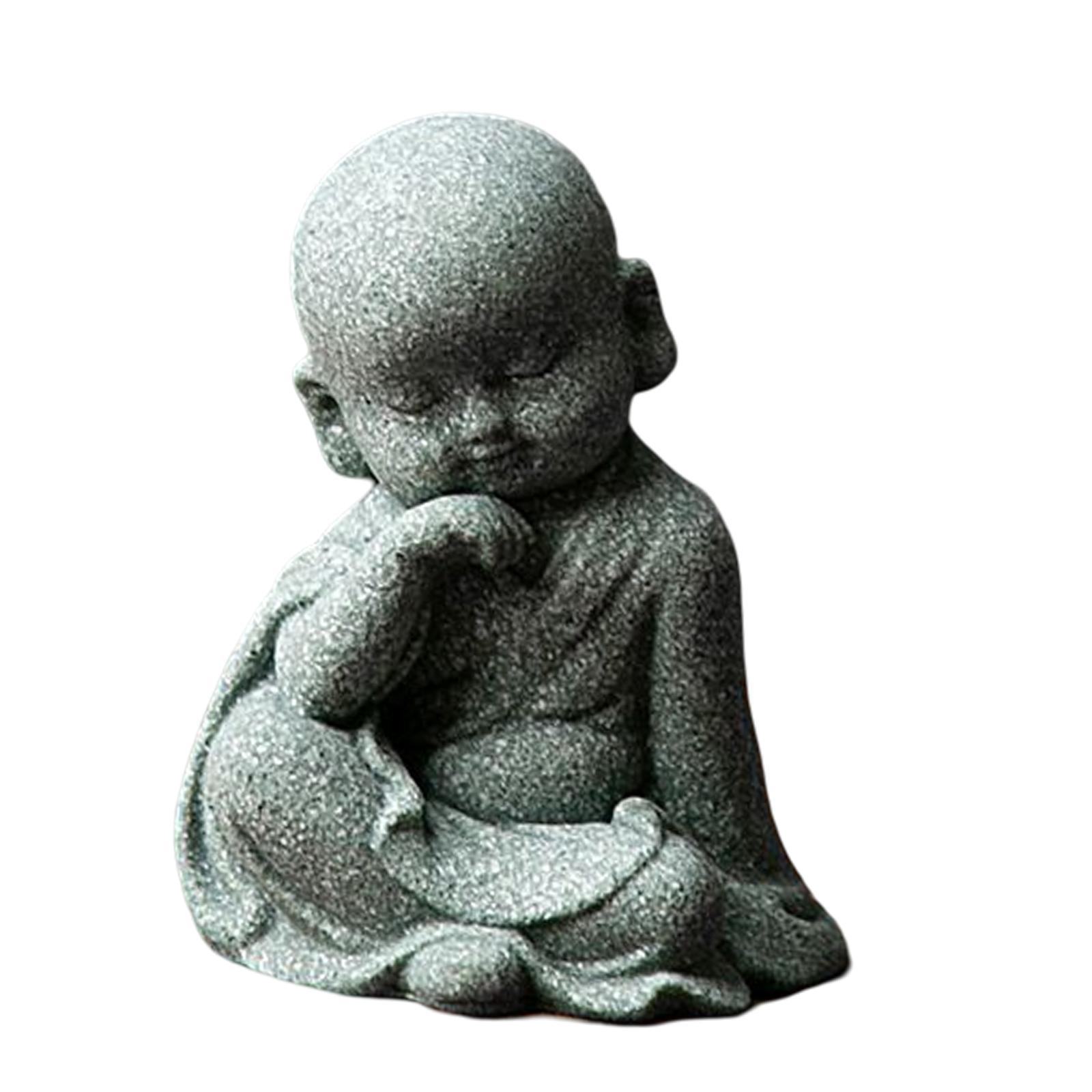 Monk Figurine Buddha Statue Ornaments Decorative Home Decor Desktop