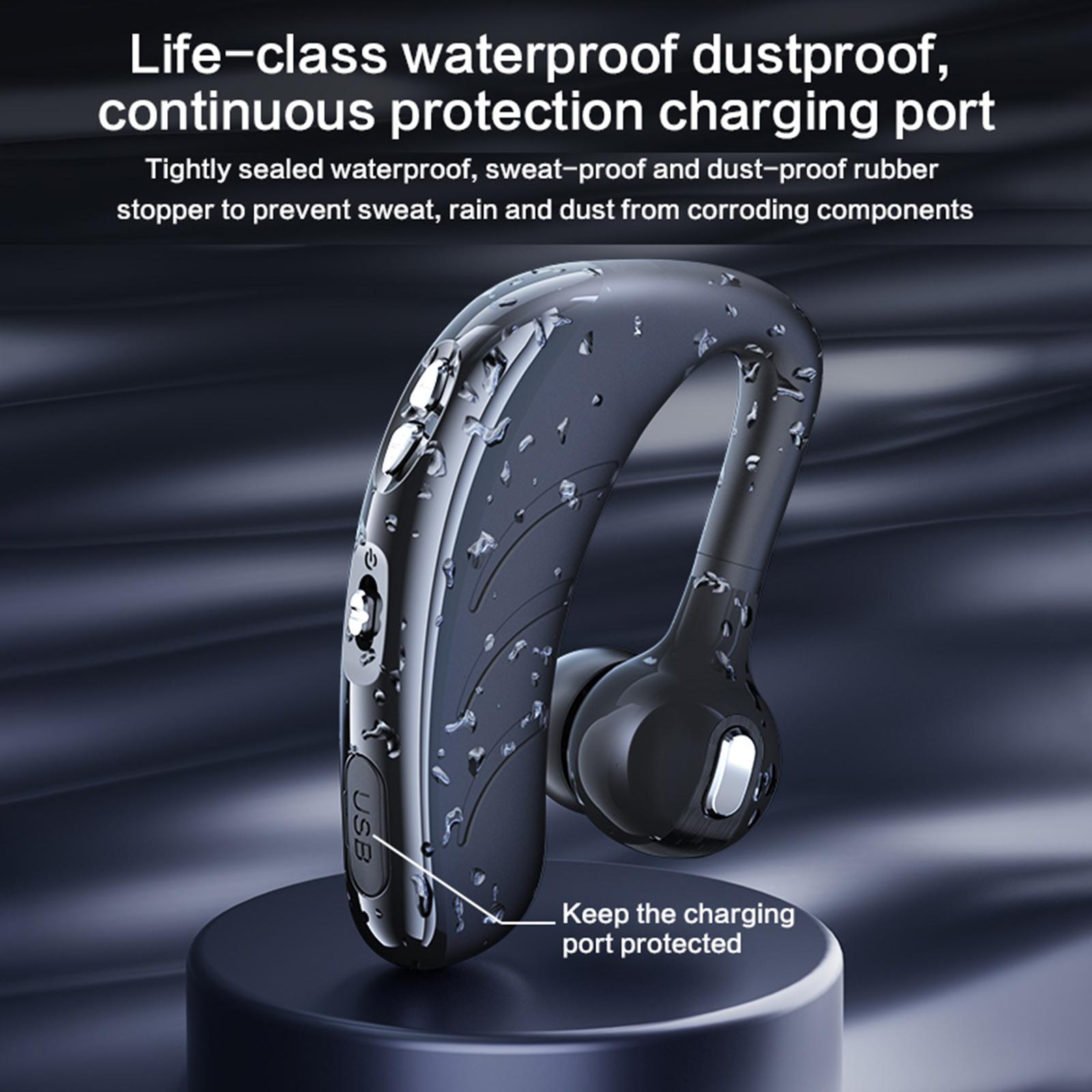 2pcs Wireless Bluetooth Earphones Built-in Mic for Outdoor Swimming Workout