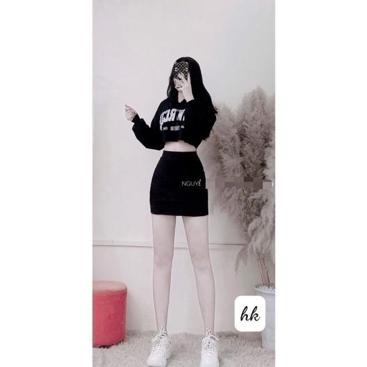 Set áo crop-chân váy năng động