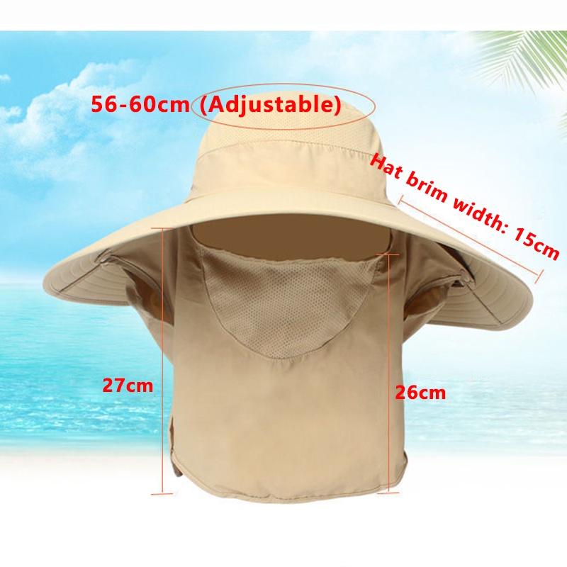Mũ Chống Nắng Nam / Nón Chống Nắng / Nón Khẩu Trang Chống Nắng / Mũ Chống Nắng Kèm Khẩu Trang / Nón Tai Bèo Kèm Tấm Che Mặt Và Cổ Chống Tia UV Thời Trang Cho Nam