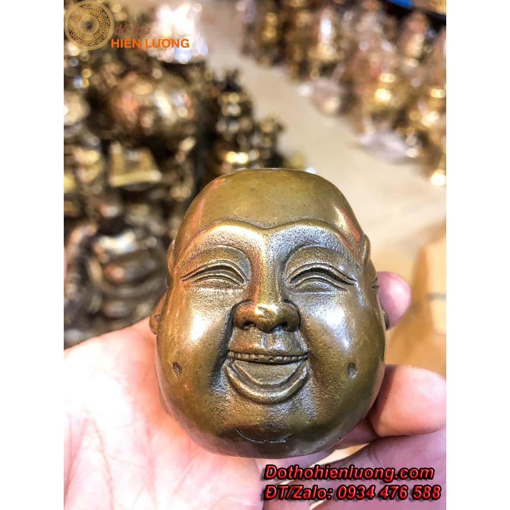 Đầu Phật 4 Mặt Bằng Đồng Màu Giả Cổ