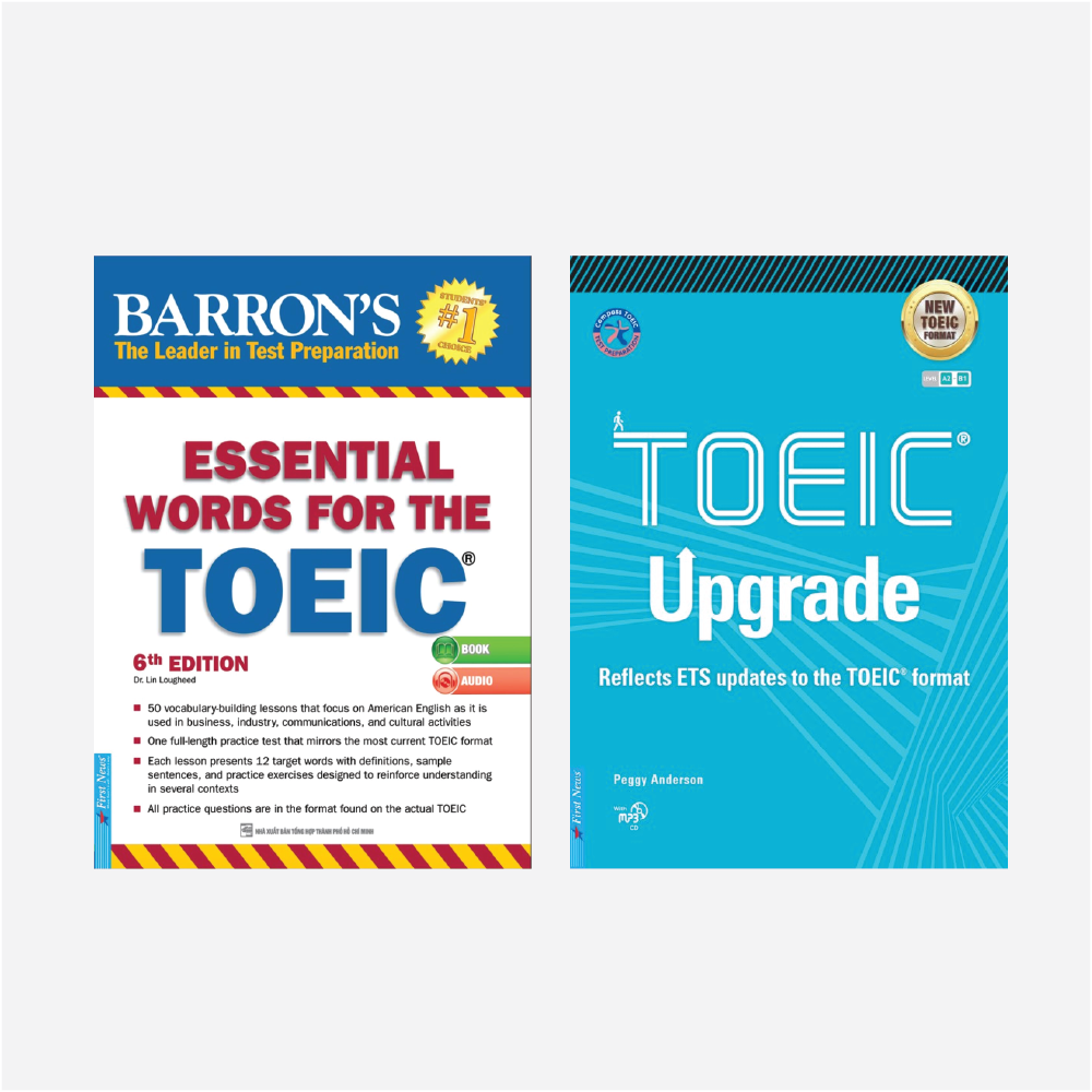 Sách Combo Barron's Essential Words For The TOEIC + TOEIC Upgrade - First News