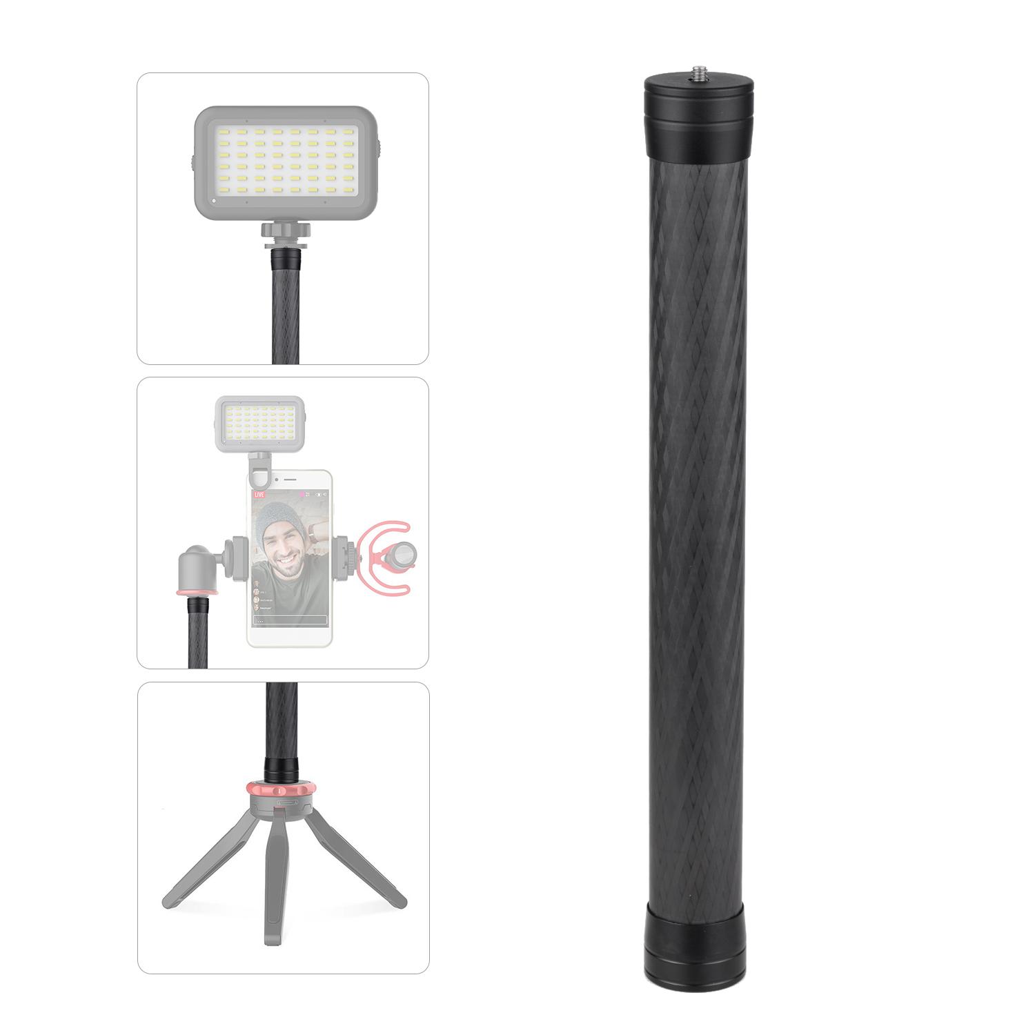 Thanh chụp ảnh mở rộng ổn định sợi carbon đa năng với vít 1/4 inch