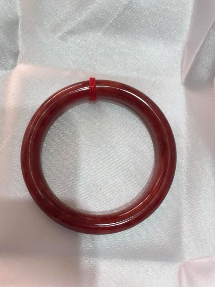 VÒNG ĐEO TAY NỮ ĐÁ CẨM THẠCH ĐỎ ĐẬM MỚI SIZE NHỎ 47MM NỮ HỎA THỔ MỆNH DƯỚI 48KG