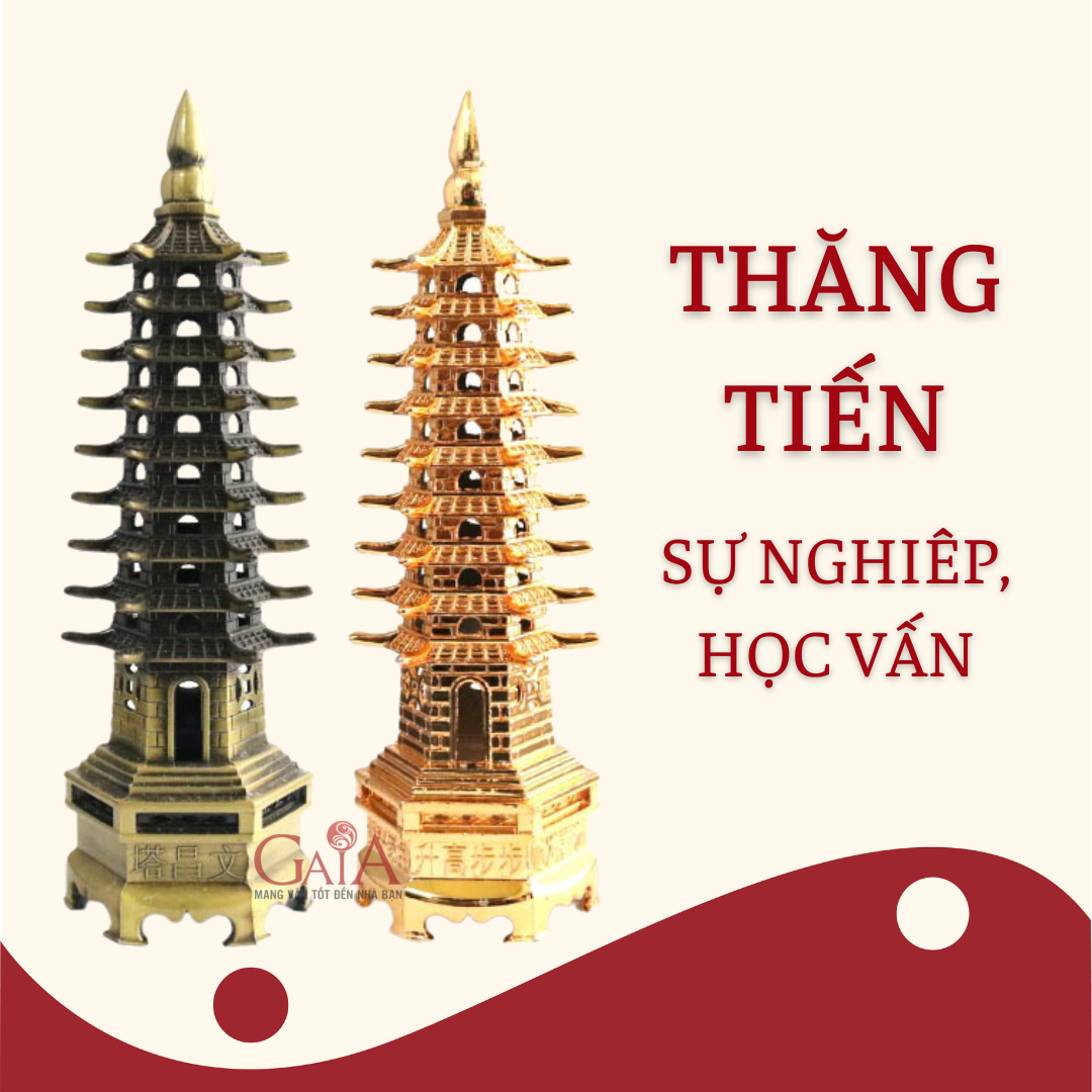 Tháp văn xương phong thuỷ size 18cm