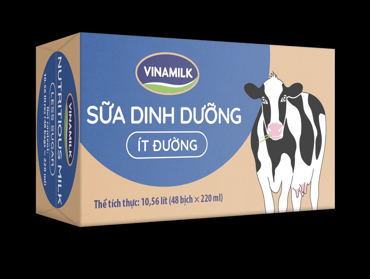 Thùng 48 Bịch Sữa Dinh Dưỡng Vinamilk Ít Đường (220ml / Bịch)