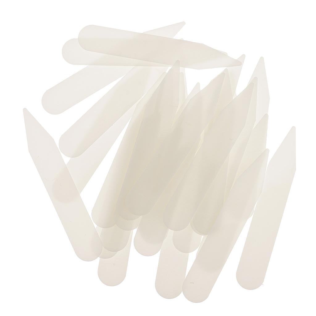 200 Pieces Plastic Beige Collar Stays Support Shirts Inserts for Men Women - Beige, 6x1cm