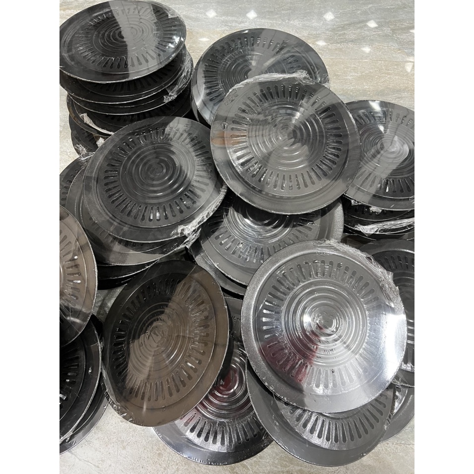Vỉ nướng tráng men chống dính Có khay hứng dầu mỡ FUJISHI - Có thể nướng trên bếp ga, bếp cồn, bếp hồng ngoại