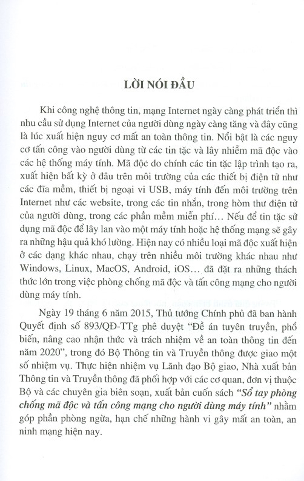 Sổ Tay Phòng Chống Mã Độc Và Tấn Công Mạng Cho Người Dùng Máy Tính