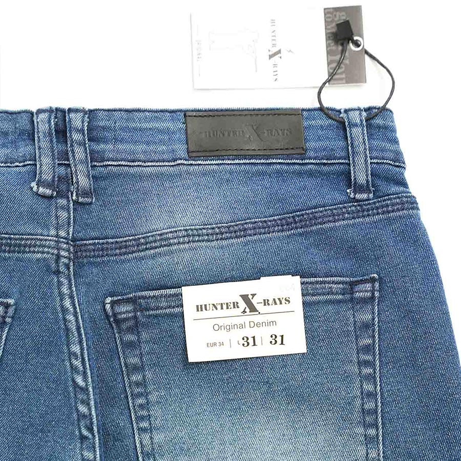Quần Short Jeans Nam Cao Cấp HUNTER X-RAYS Form Slimfit Màu Xanh S64