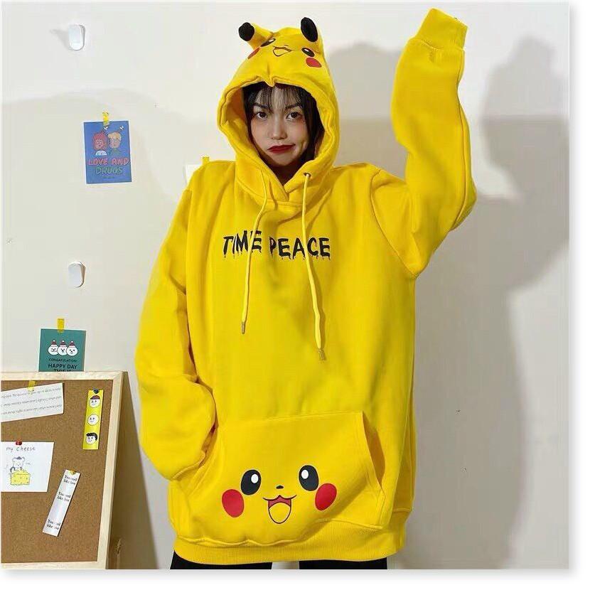 ÁO HOODIES PIKACHU NỮ SIÊU XINH SIÊU ĐÁNG YÊU FROM TO Y HÌNH THỜI TRANG KING STORE