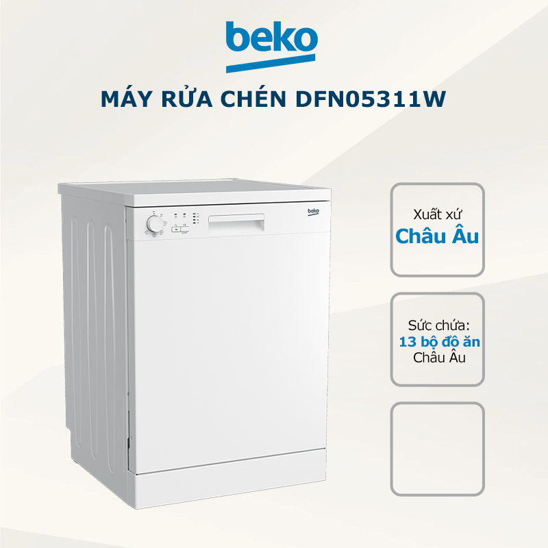 Máy rửa chén BEKO DFN05311W - Hàng chính hãng