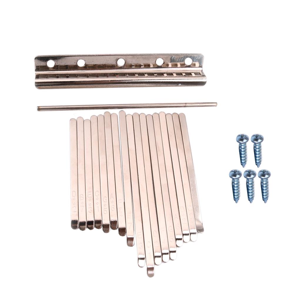 Steel Keys for 17 Note African Mbira Kalimba Thumb Piano Finger Percussion