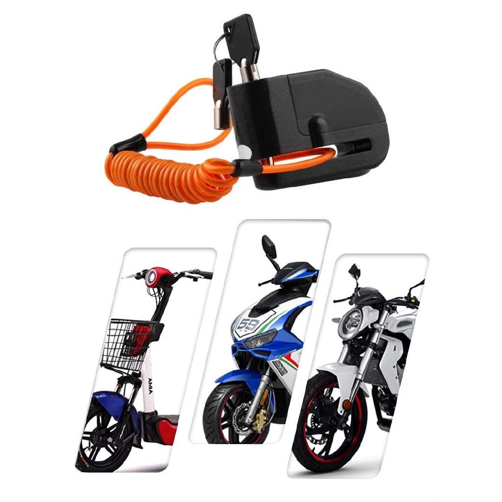 Khóa phanh đĩa xe máy có khóa báo động Xe đạp Khóa an toàn Khóa chống trộm Động