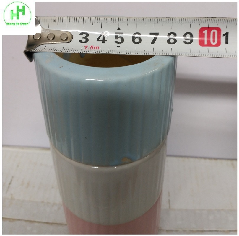 Bộ 3 chậu sứ 9x6x9cm trồng cây mini, xương rồng, cây để bàn, Gốm Sứ BT, MSP: 05 - Nhiều Màu