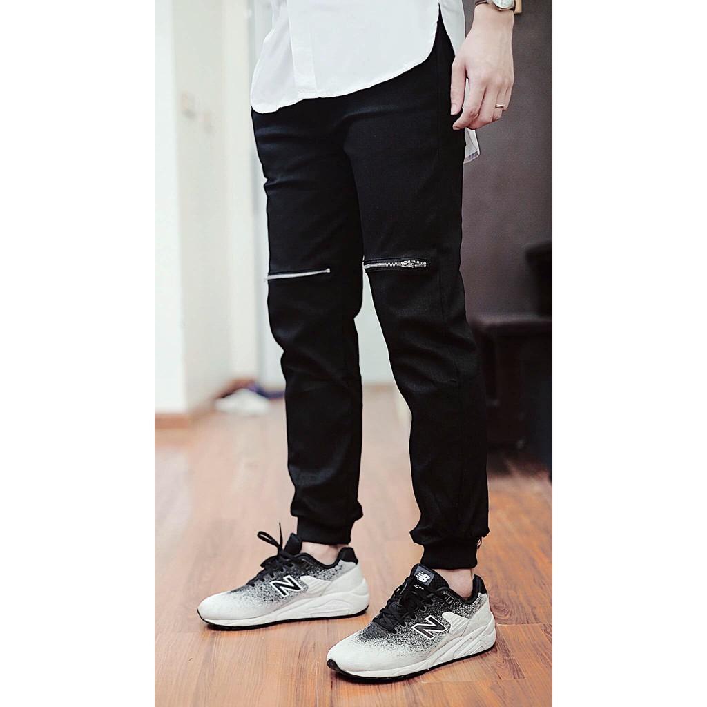 QUẦN JOGGER KAKI CO GIẢN, KHÓA ZIP HÌNH THẬT TẠI SHOP