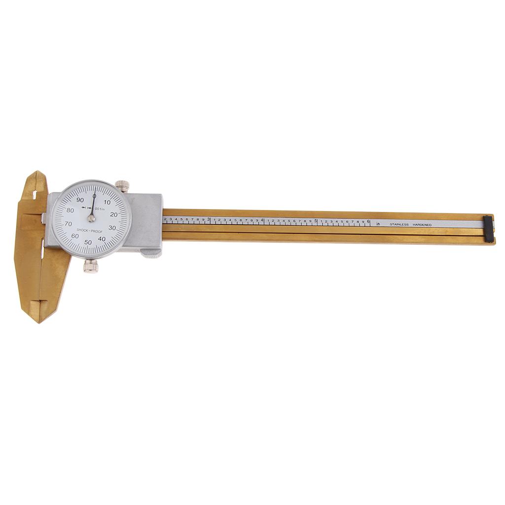 Stainless Steel Dial Caliper Vernier Gauge Micrometer Measure 0-6''