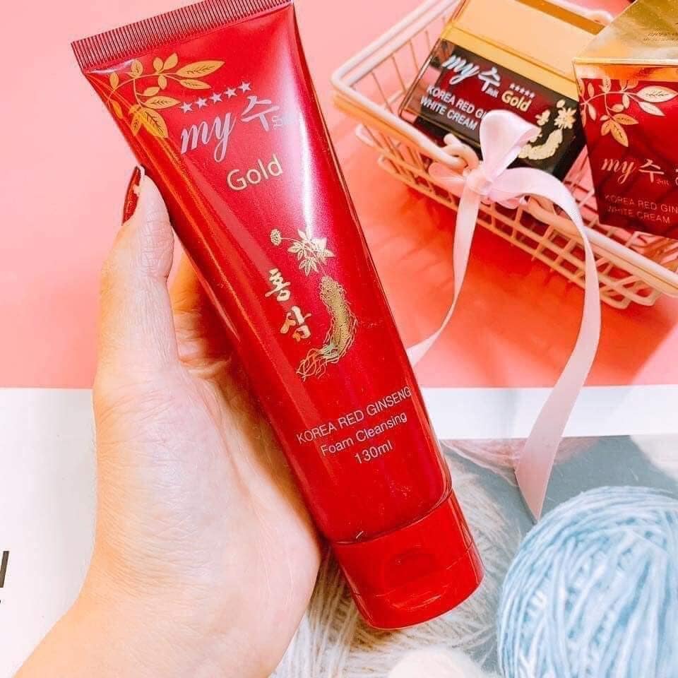 Sữa rửa mặt hồng sâm đỏ My Jin Gold Korea Red Ginseng Foam Cleanser 130ml