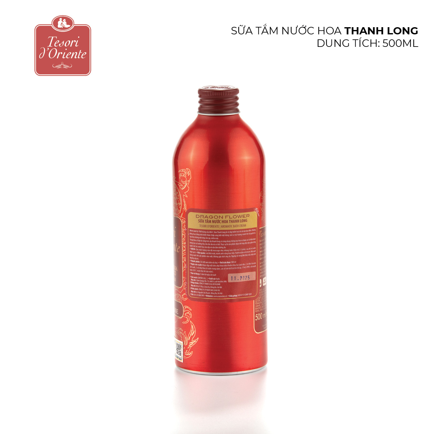 Sữa tắm nước hoa Ý Tesori d'Oriente Hoa Thanh Long 500ml